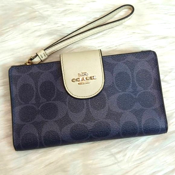 Coach Handbags - Coach Tech Wallet in Colorblock Signature Canvas